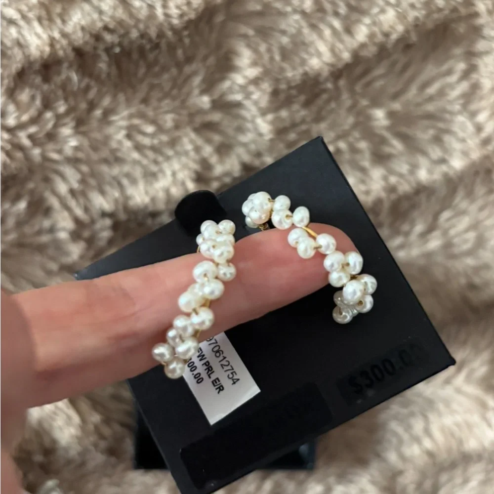 Macys Bridge Cultured Pearl Earrings NWT